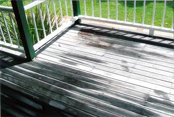 Decking painting - before